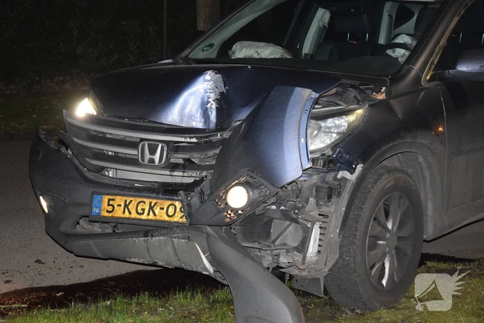 Auto botst tegen boom
