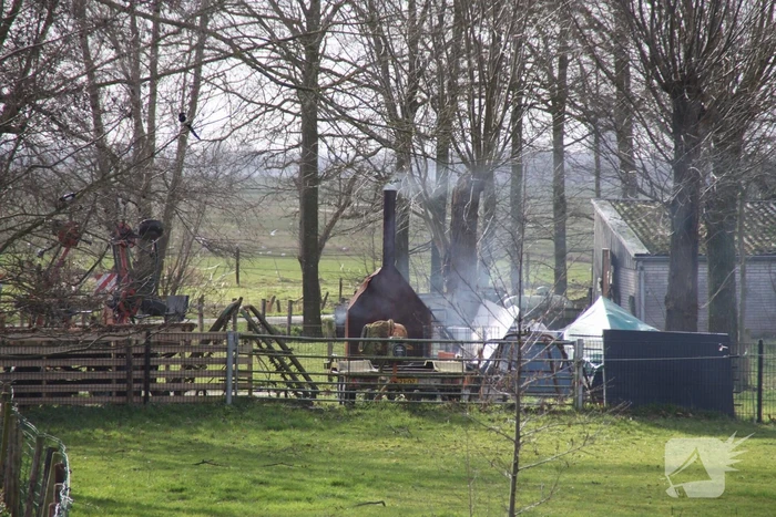 Grote inzet voor brand op vaartuig