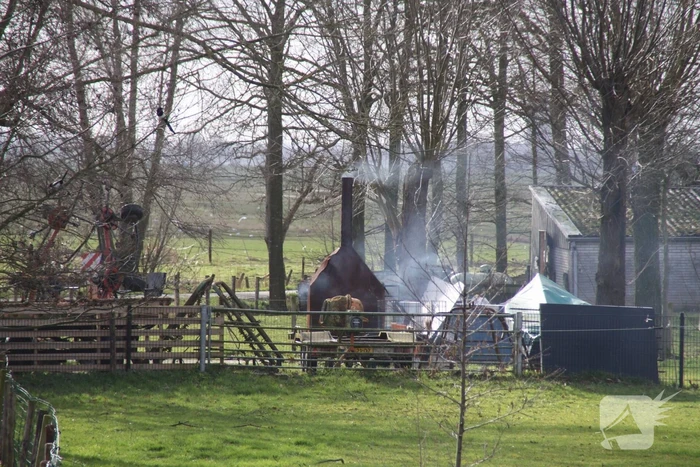 Grote inzet voor brand op vaartuig