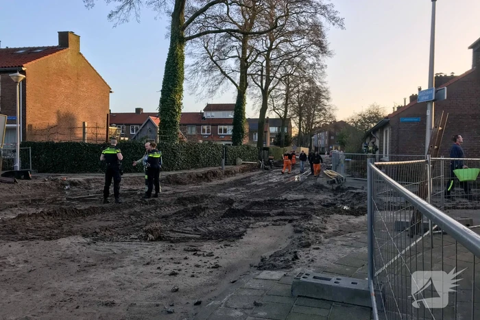 Gasleiding geraakt bij graafwerkzaamheden