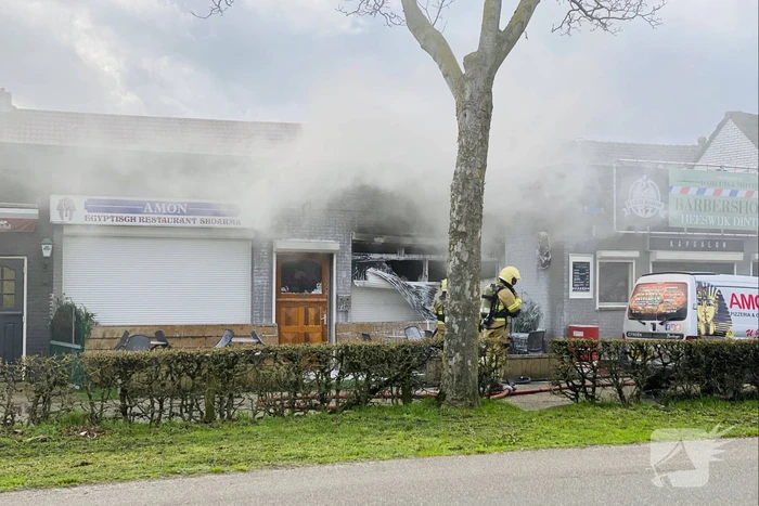 Uitslaande brand in Egyptisch shoarma-restaurant Amon
