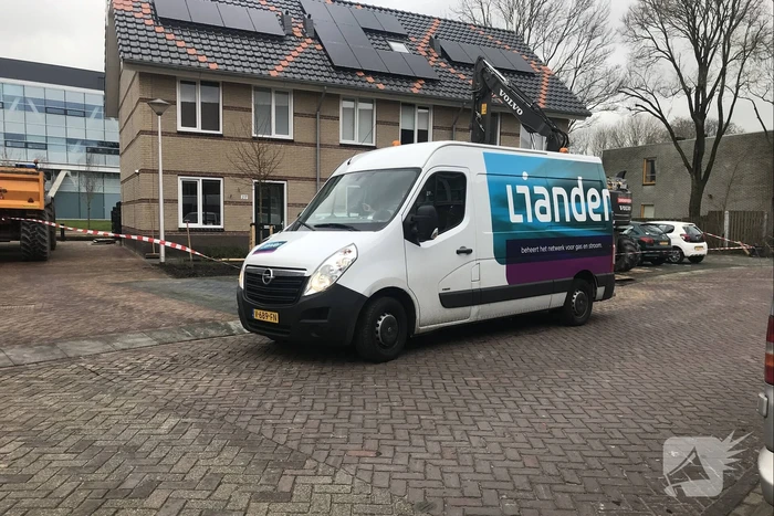 Gasleiding geraakt bij graafwerkzaamheden