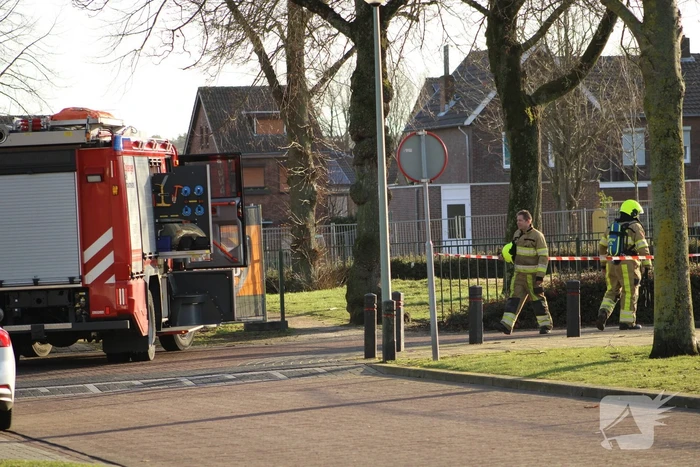 Gasleiding geraakt bij sloopwerkzaamheden