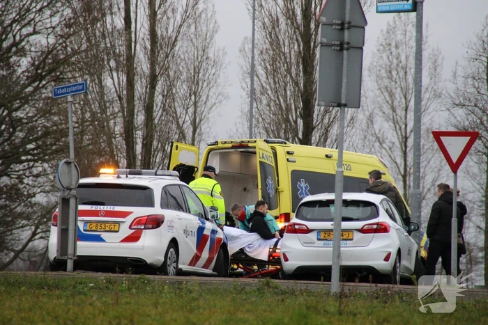 Motorrijder gewond bij ongeval op rotonde