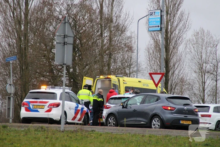 Motorrijder gewond bij ongeval op rotonde