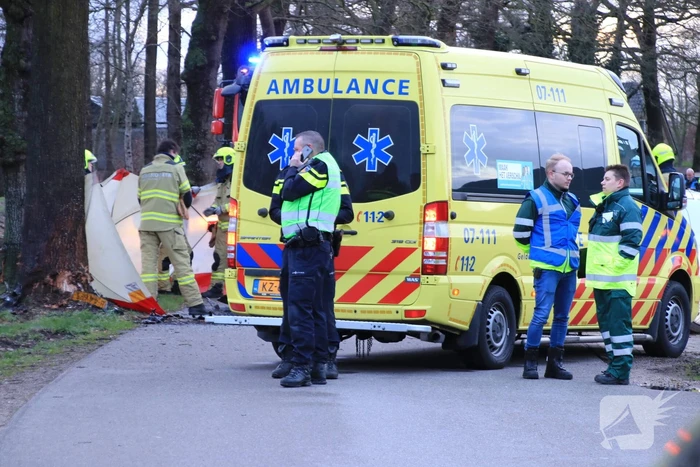 Bestuurder omgekomen na frontale botsing tegen boom