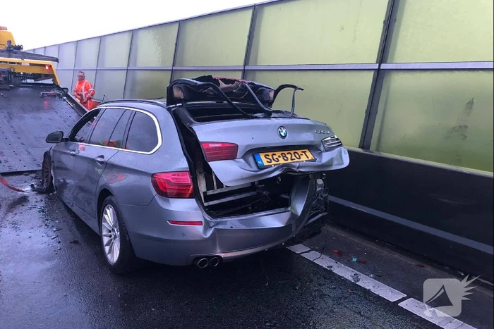 Auto gaat in vlammen op