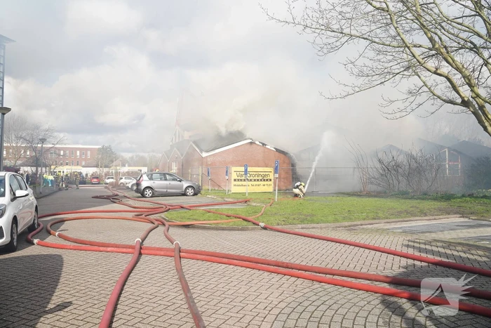 Uitslaande brand in slooppand