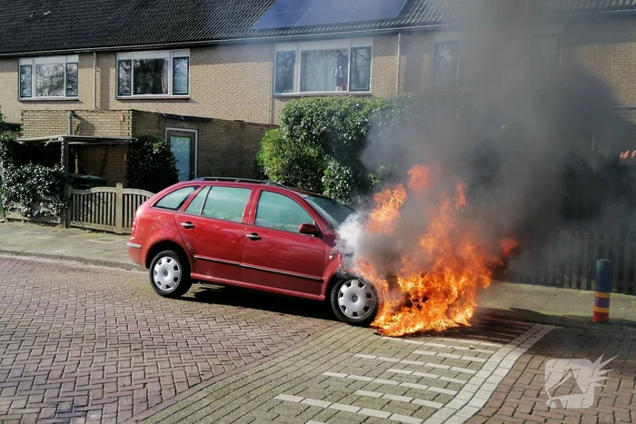Auto vliegt spontaan in brand