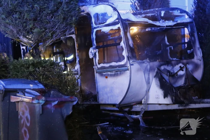 Brand verwoest caravan