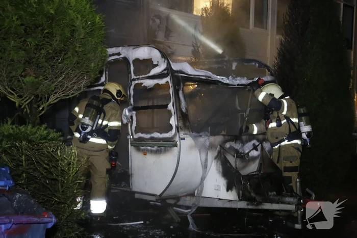 Brand verwoest caravan