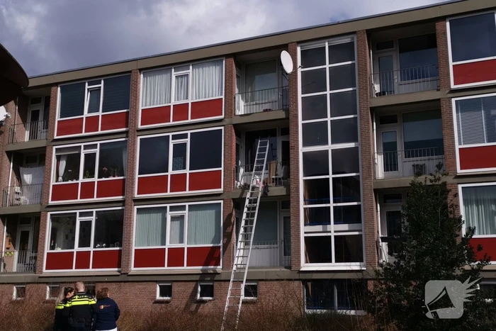 Brand in woning portiekflat