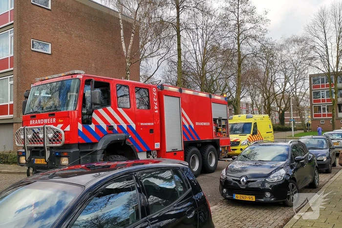 Brand in woning portiekflat