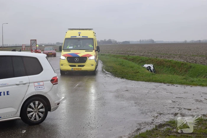 45-km wagen in de sloot bij eenzijdig ongeval