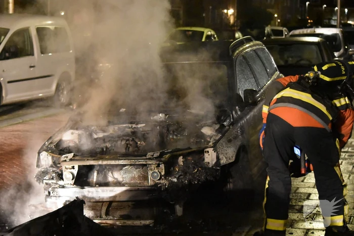 Auto flink beschadigd na brand