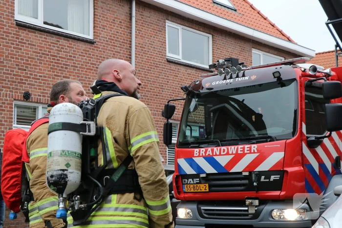 Brand in badkamer van woning