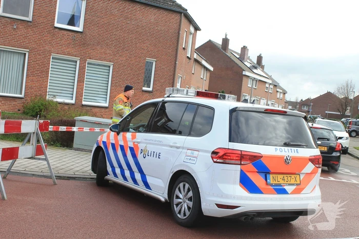 Straat afgesloten door lek in gasleiding