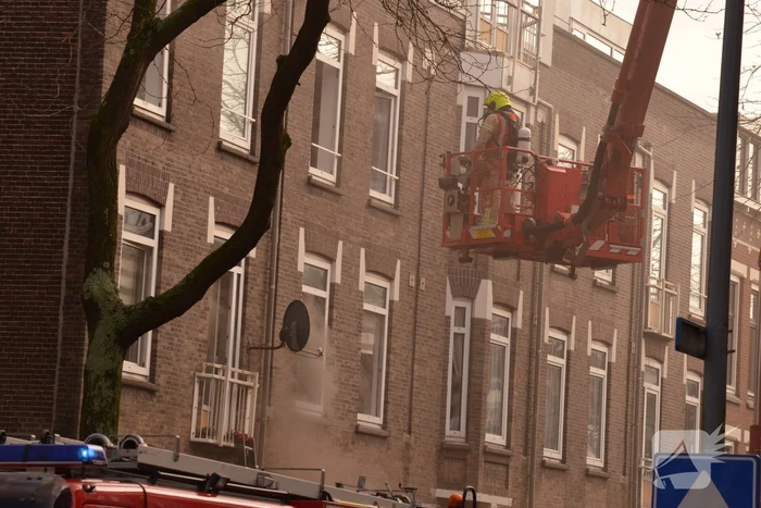 Veel rook bij brand in kelder