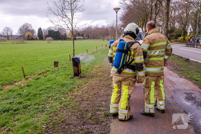 Elektriciteitskast in brand door kortsluiting