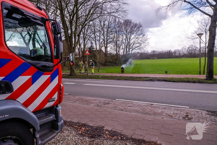 Elektriciteitskast in brand door kortsluiting