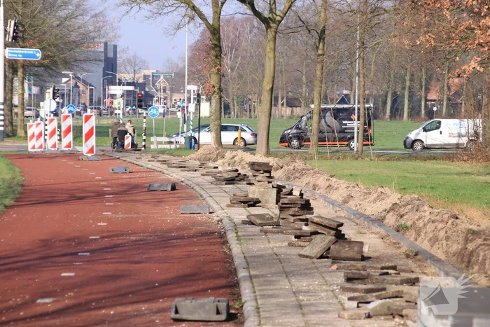 Wegafzetting verplaatst naar mobiel toilet