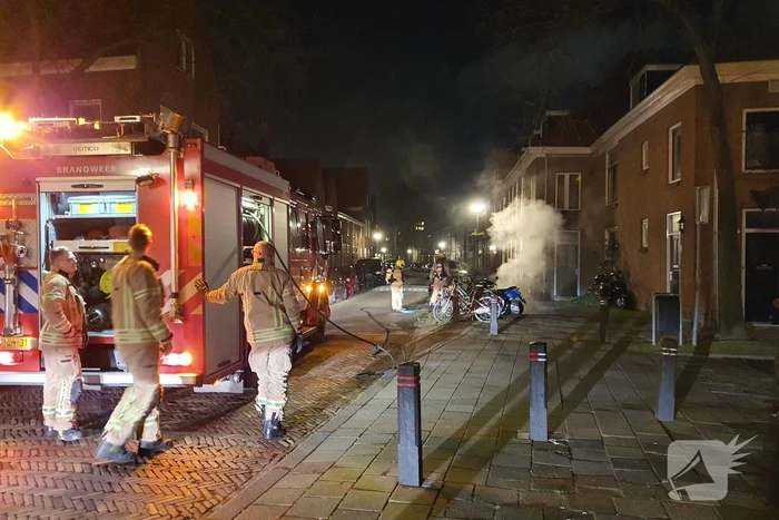 Scooter verwoest door brand