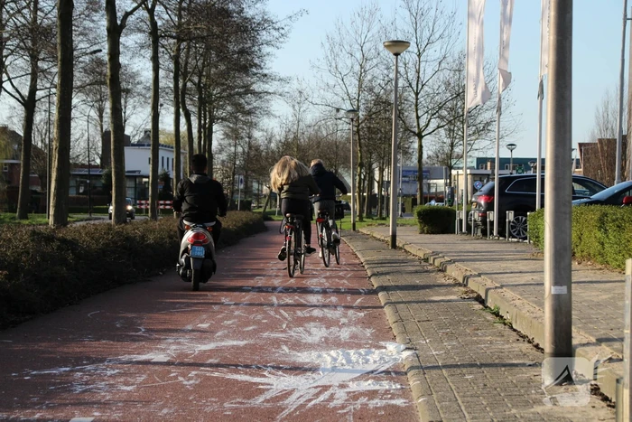 Fietspad onder de verf
