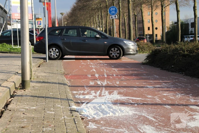 Fietspad onder de verf