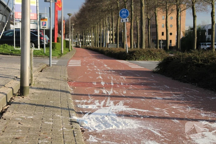 Fietspad onder de verf