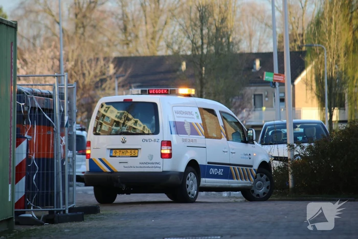 Straat besmeurd met olie