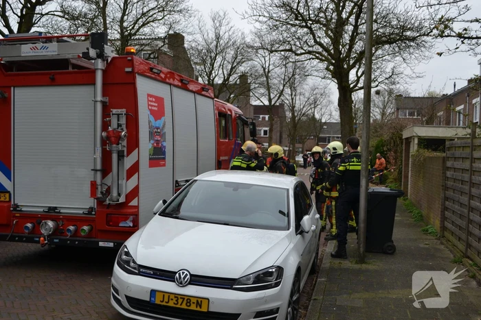 Gasleiding geraakt bij graafwerkzaamheden