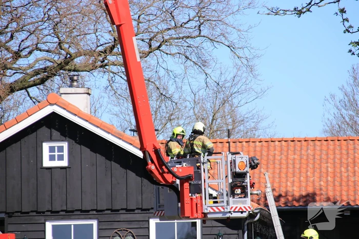 Brand in schoorsteen snel onder controle