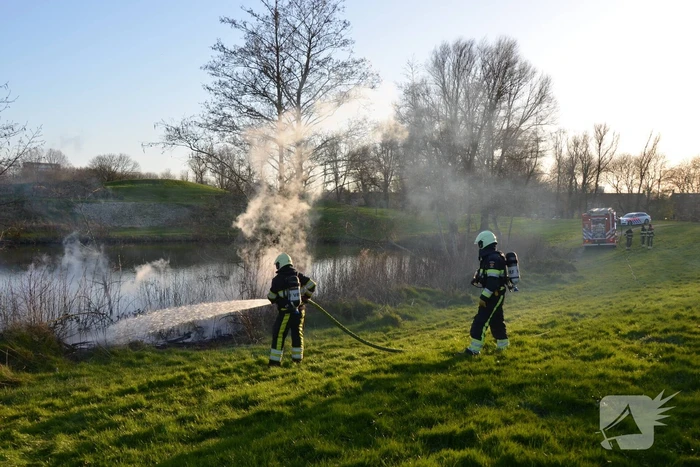 Bosschage in park in brand