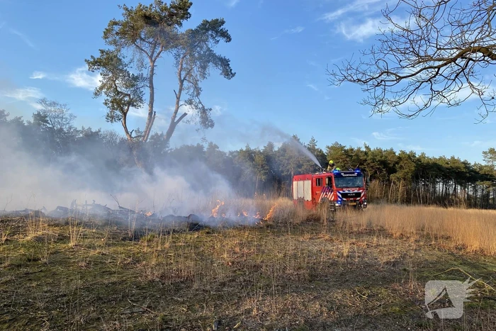 Brand op natuurterrein
