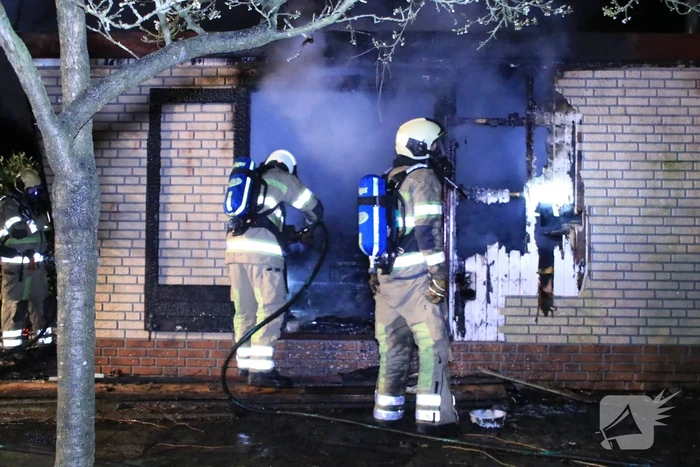Stacaravan volledig uitgebrand