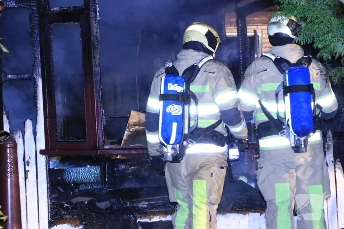 Stacaravan volledig uitgebrand