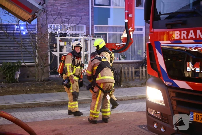 Brand op zolder van woning