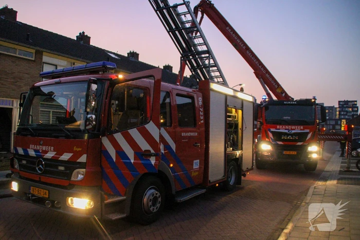 Brand op zolder van woning