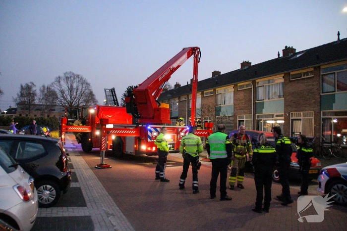 Brand op zolder van woning