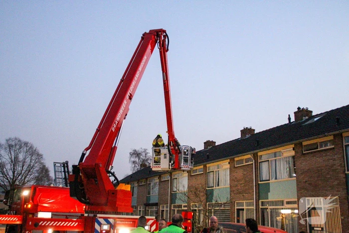 Brand op zolder van woning