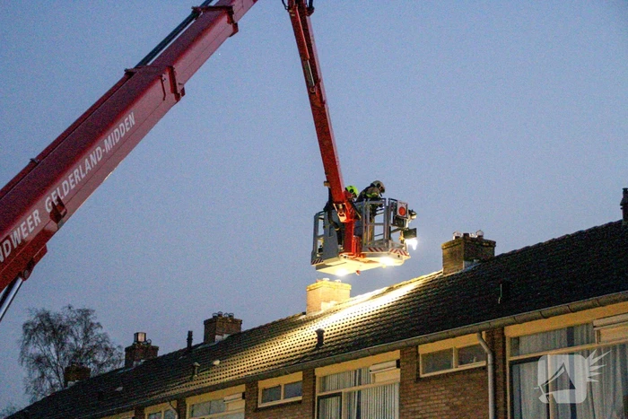 Brand op zolder van woning