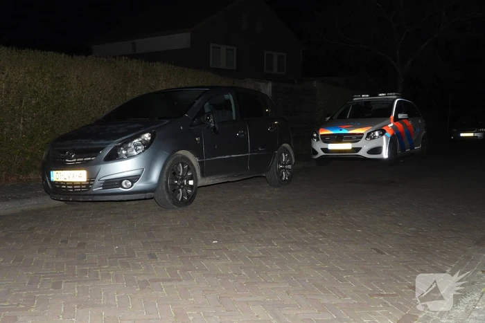 Automobilist ramt geparkeerde auto's