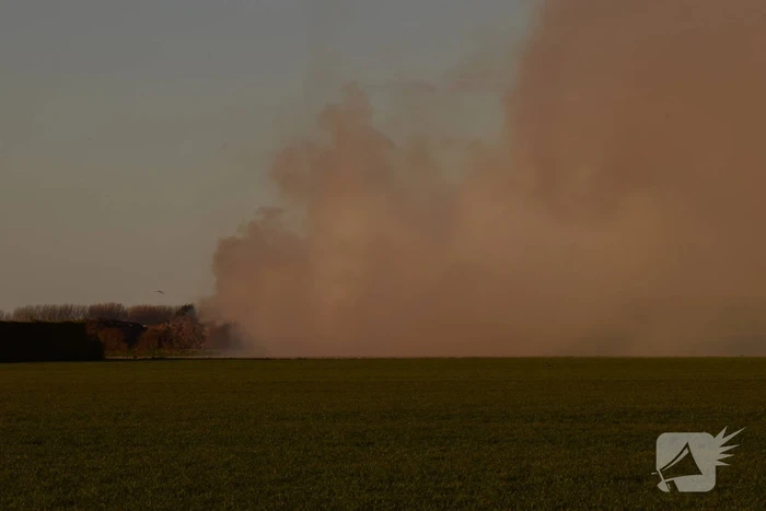 Flinke rookontwikkeling bij brand in composthoop