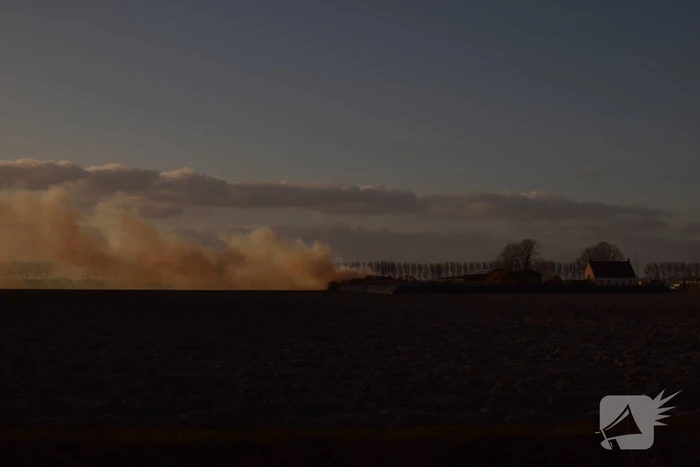 Flinke rookontwikkeling bij brand in composthoop