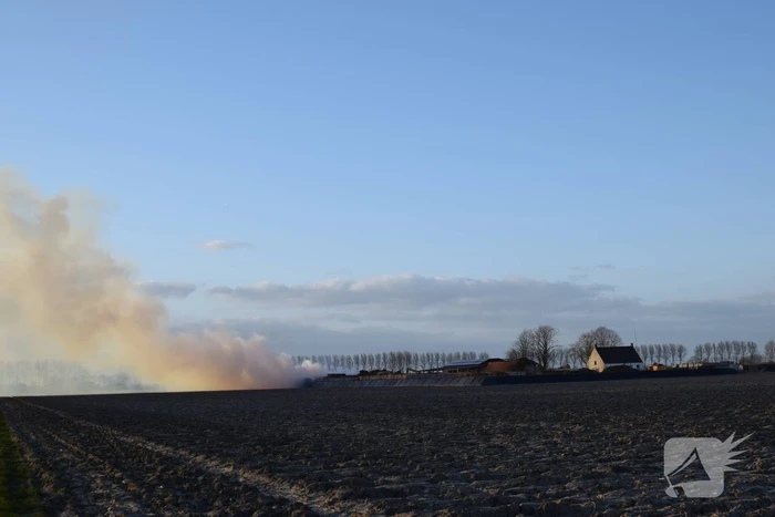 Flinke rookontwikkeling bij brand in composthoop