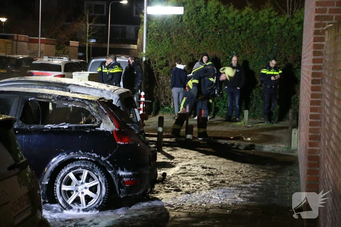 Geparkeerde auto's verwoest door brand