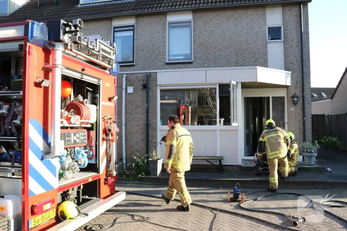 Brand in woning geblust door bewoners