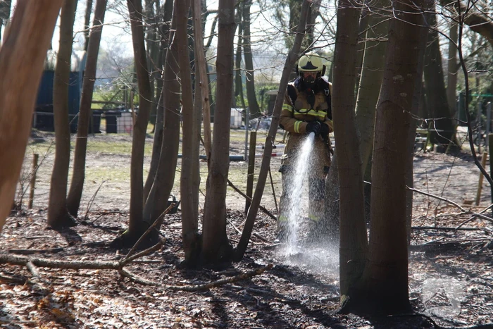 Brand in groot stuk bossage