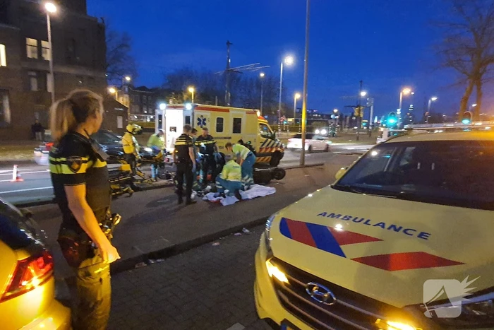 Twee gewonden na valpartij met scooter