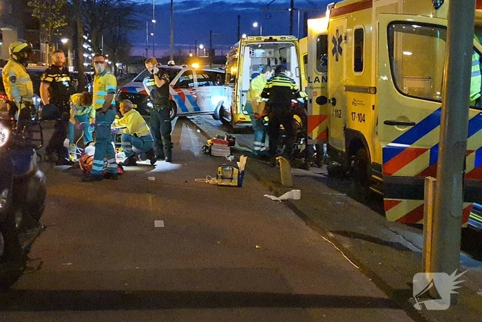 Twee gewonden na valpartij met scooter